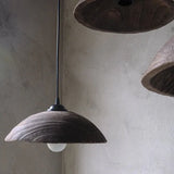 Wood Semi-Sphère Single Head Pendants moderne Light