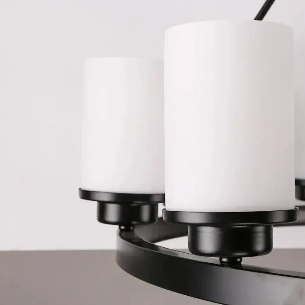 Grand Lustre Noir Style Rétro Nordique - Clowas.fr