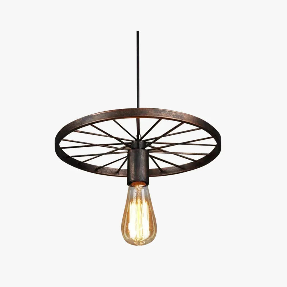 Wheel Design Vintage Industrial Bar Pendant Light