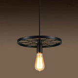 Wheel Design Vintage Industrial Bar Pendant Light