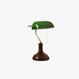 Lampe de bureau incurvée verte vintage