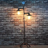 Dual Pipe Design Vintage Industrial Floor Lamp