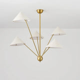 Multi-Arm Design Brass Living Room Chandelier