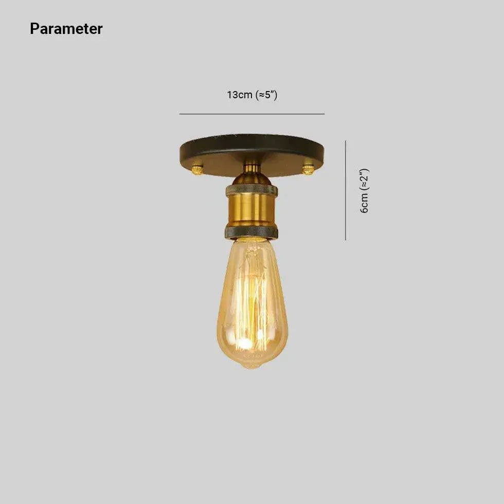 Plafonnier Industriel Encastré Design À Ampoule Exposée - Clowas.fr