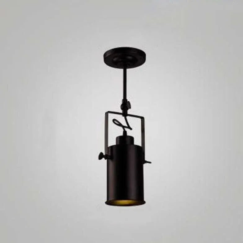 Three-Light Black Metal Ceiling Light