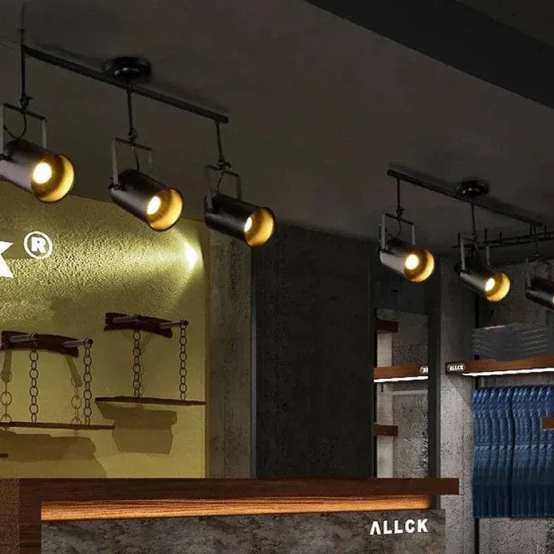 Spot Plafonnier Noir Industriel Vintage Led - Clowas.fr