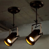 Three-Light Black Metal Ceiling Light