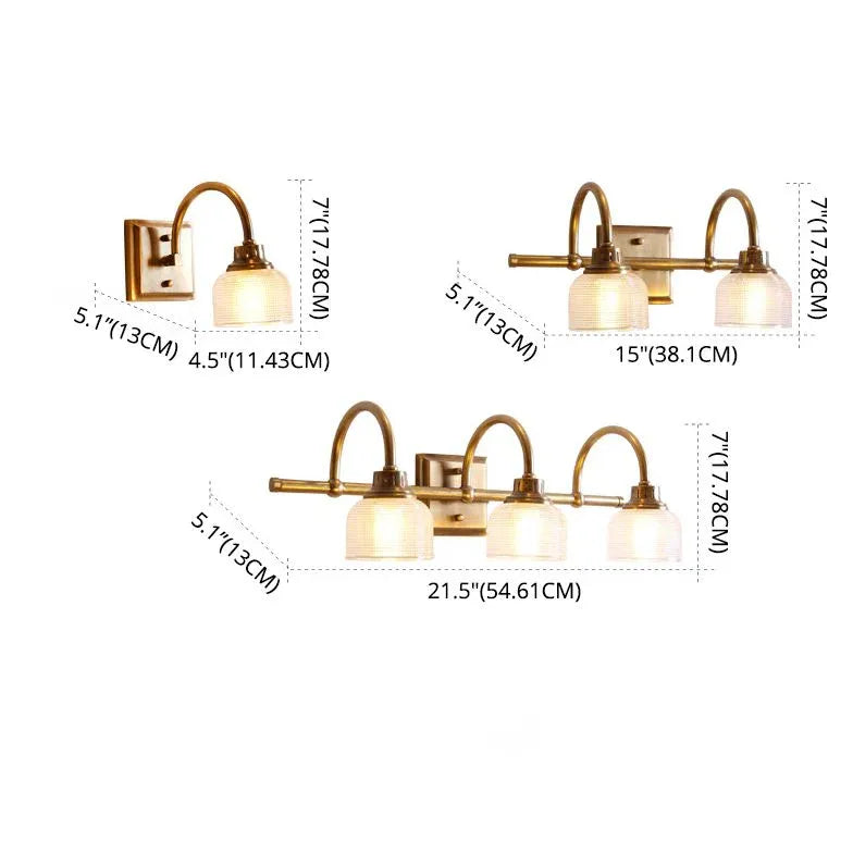Lumières murales de salle de bain vintage Verre