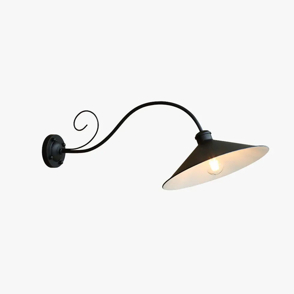 Black Gooseneck Outdoor Light Antique Exterior