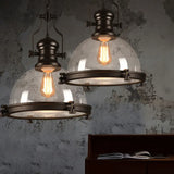 Hémisphère Lantern Design Black Industrial Pendant Light