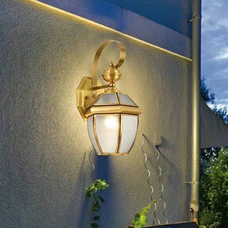 Applique Murale D'Extérieur Vintage En Laiton Cage - Clowas.fr