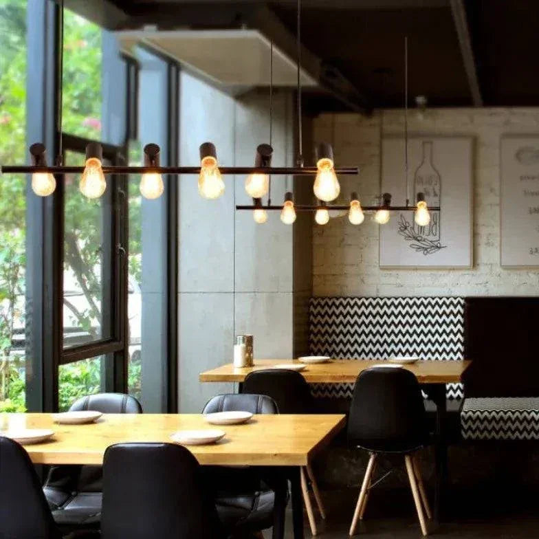 Lustre Design Noir Industriel Rétro Créatif Restaurant - Clowas.fr