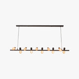 Long Light Bulb Black Industrial Chandelier