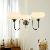 Milky White Glass Vintage Pendant Light