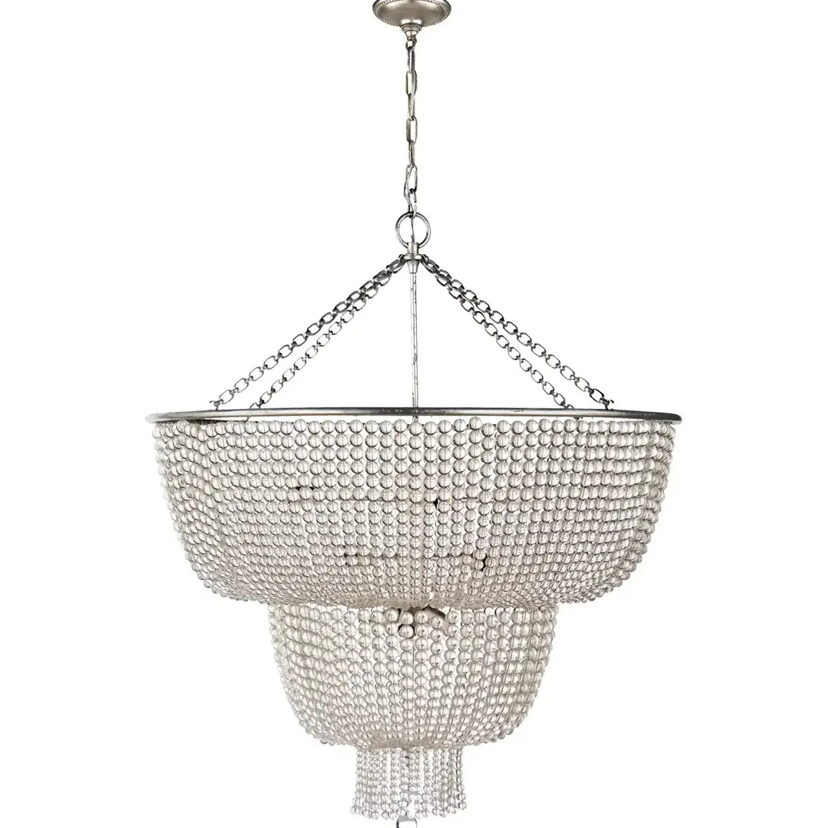 Multi-layered Crystal White Chandelier Pendant Light