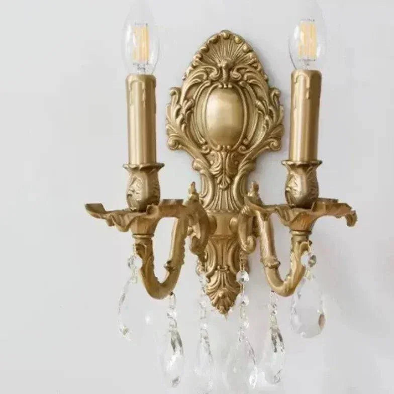 Applique Murale Dorée Style Rétro Cristal - Clowas.fr