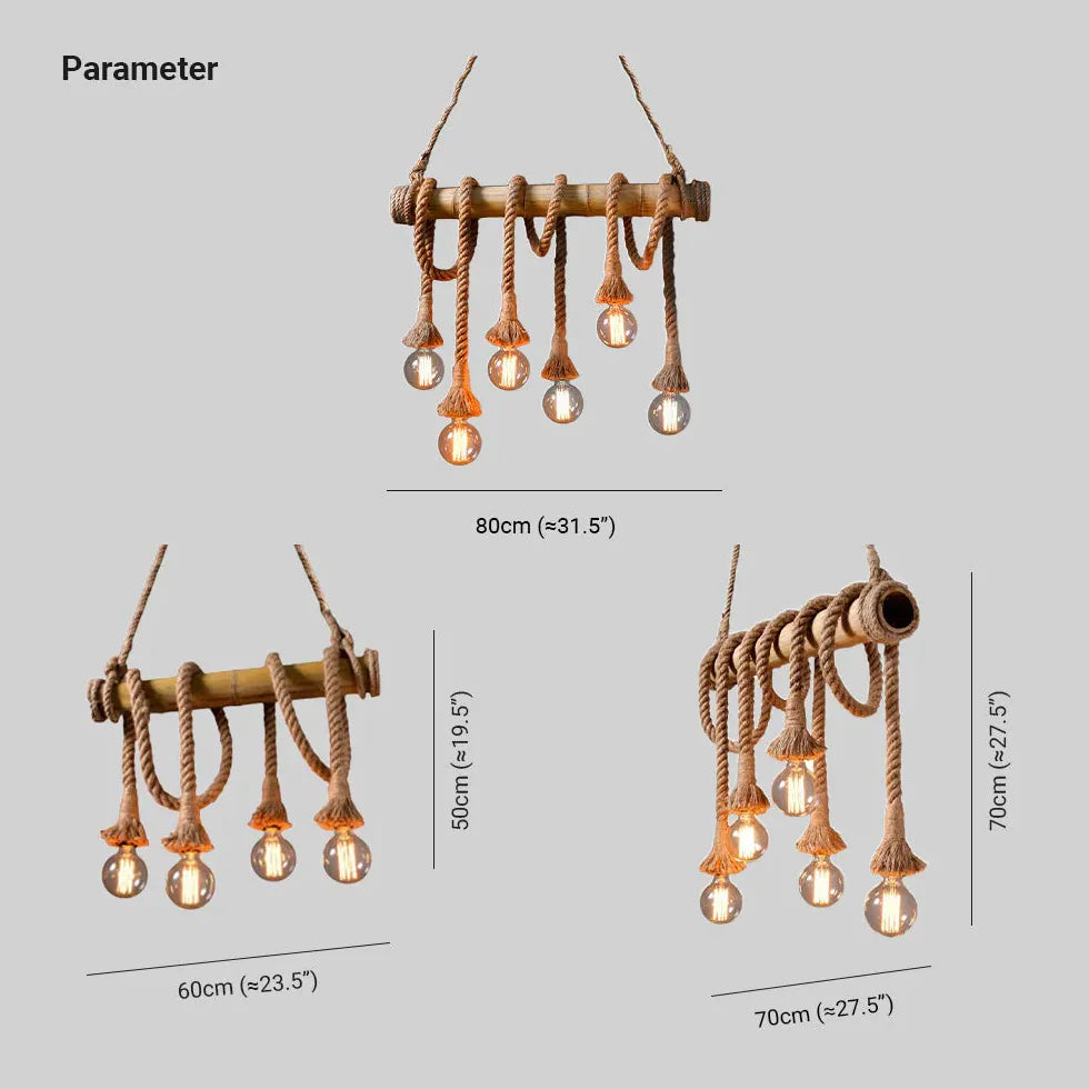 Suspension bois flotté et corde pour café