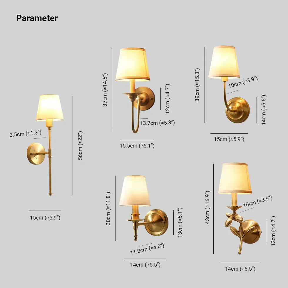 fabric wall lights indoor gold