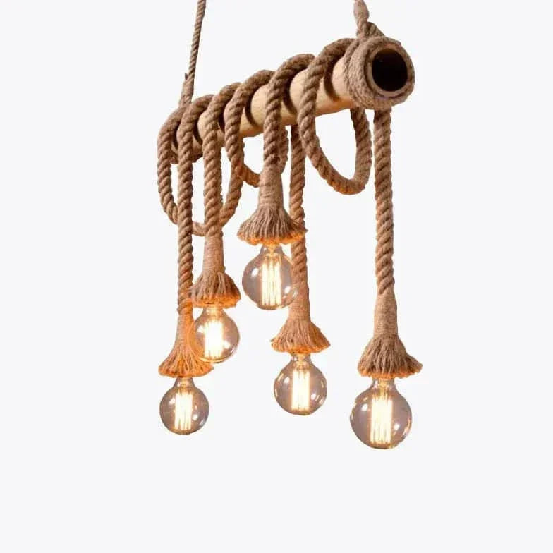 Suspension Luminaire Corde Industriel Vintage Café - Clowas.fr