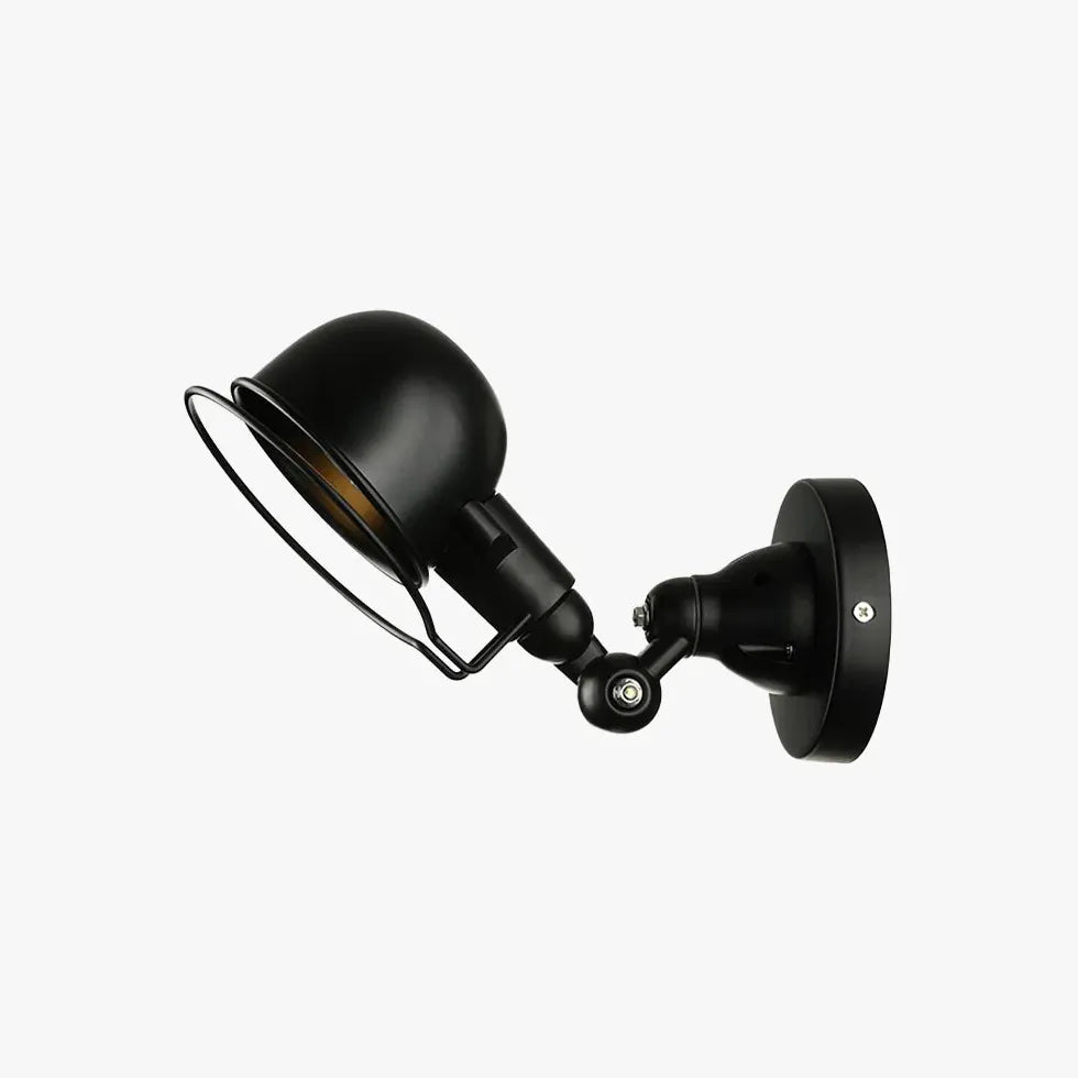 Applique metal noir lampe murale rétro créative