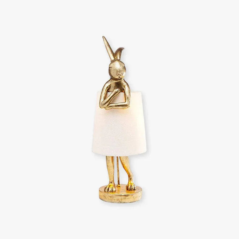 Lampe de table de chevet moderne en forme de lapin blanc