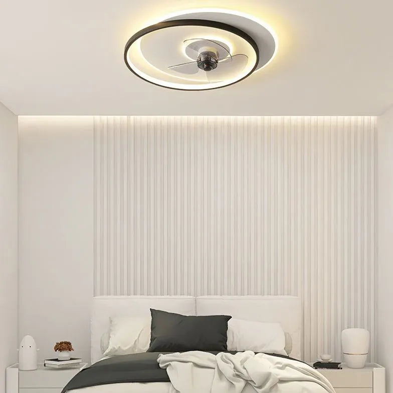 Ventilateur luminaire de plafond LED moderne ultra-mince