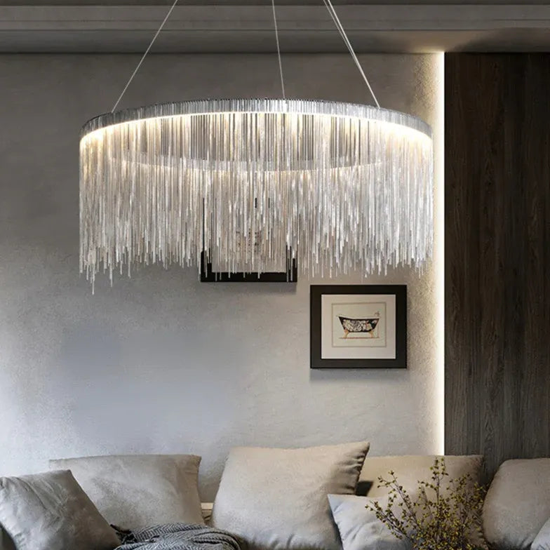 Ring-shaped Tassel Modern Luxury Pendant Light