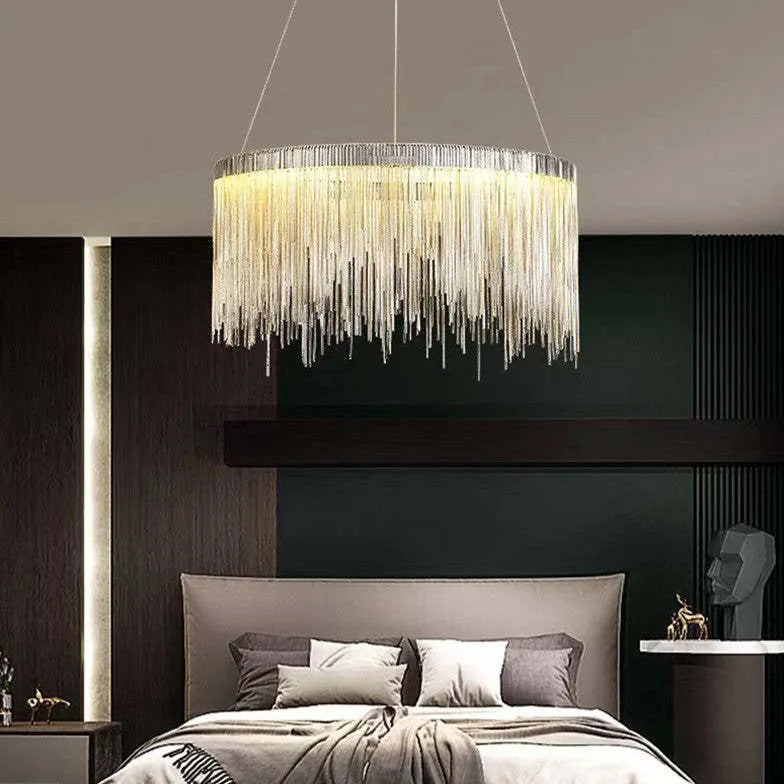 Ring-shaped Tassel Modern Luxury Pendant Light