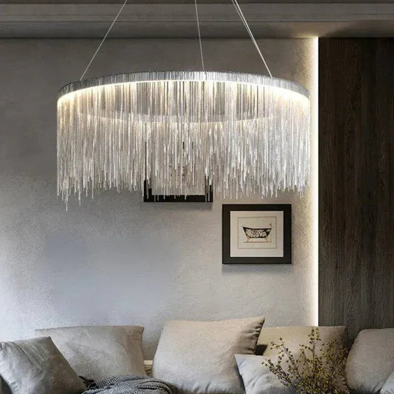 Lustre Rond Led Design Moderne Artistique - Clowas.fr