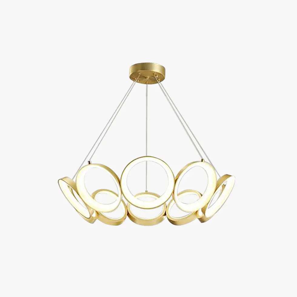 Petal Design en forme d'anneau Gold Pendant Light