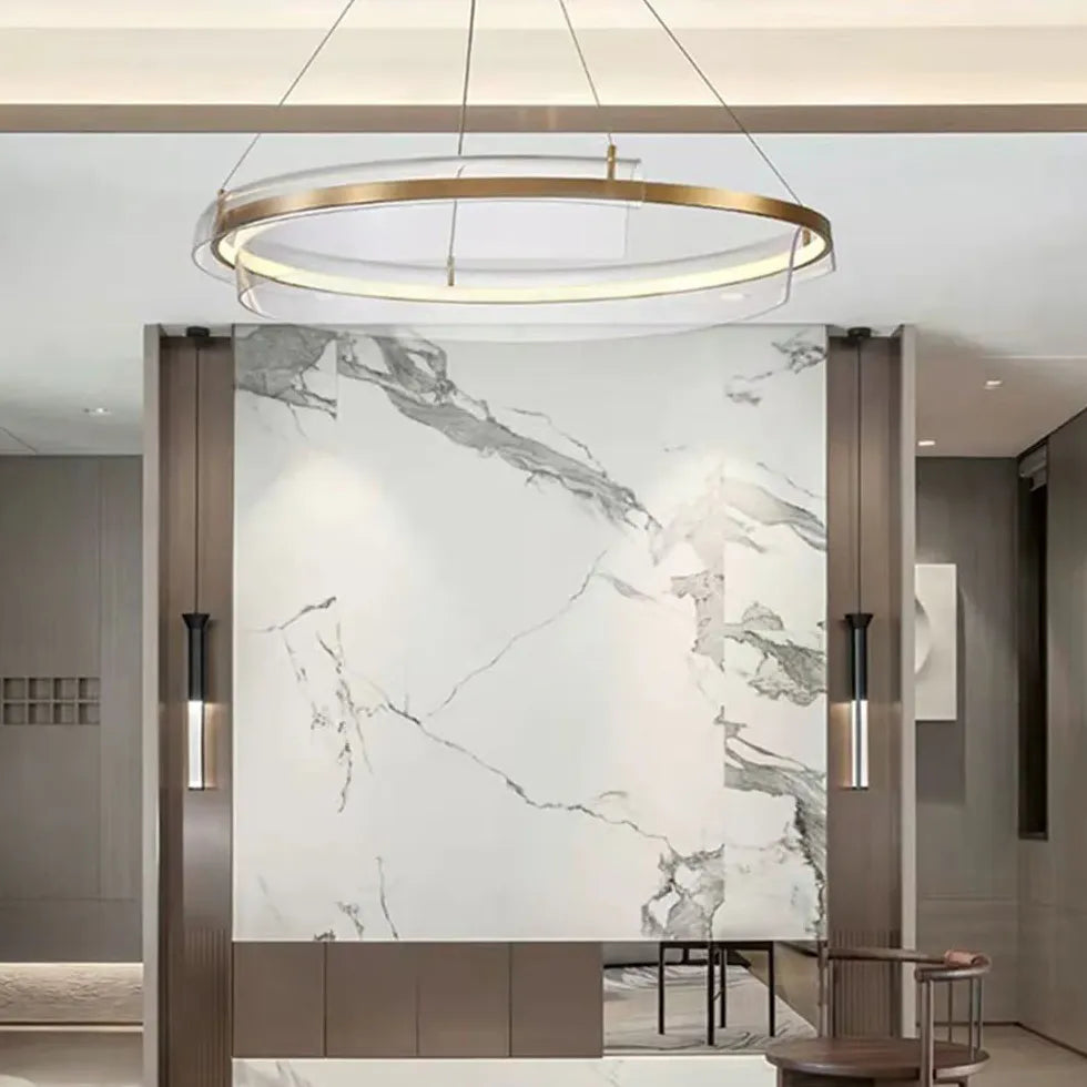 Ring Design Gold Modern Minimalist Pendant Light