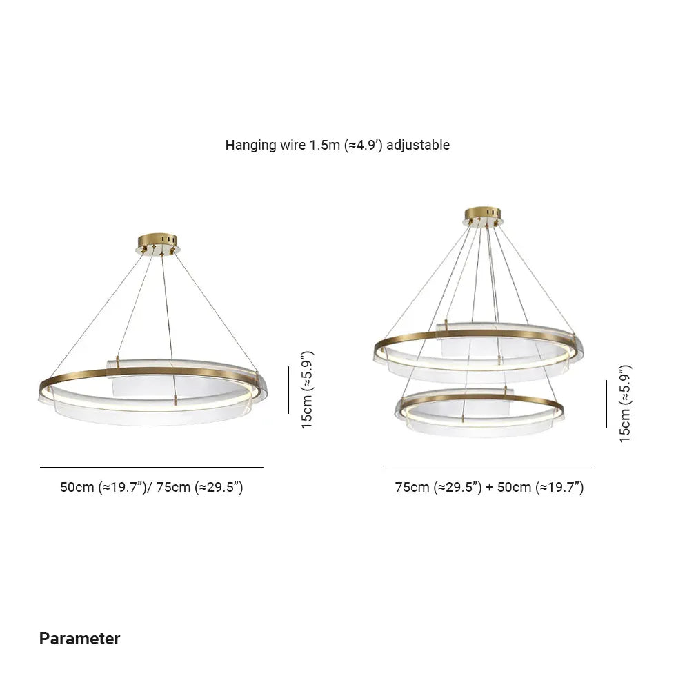 Ring Design Gold Modern Minimalist Pendant Light