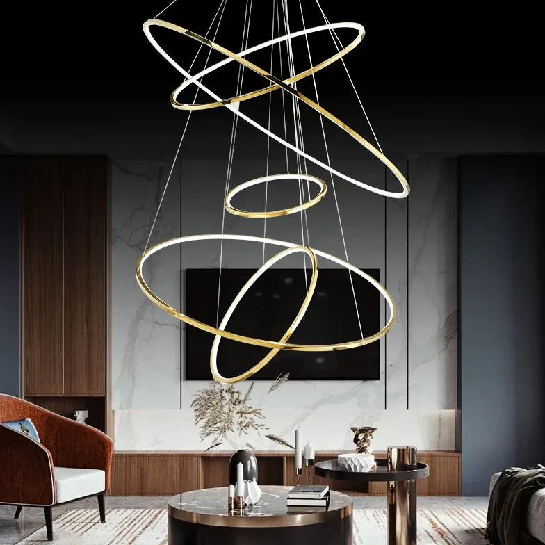 Lustre rond design créatif moderne nordique