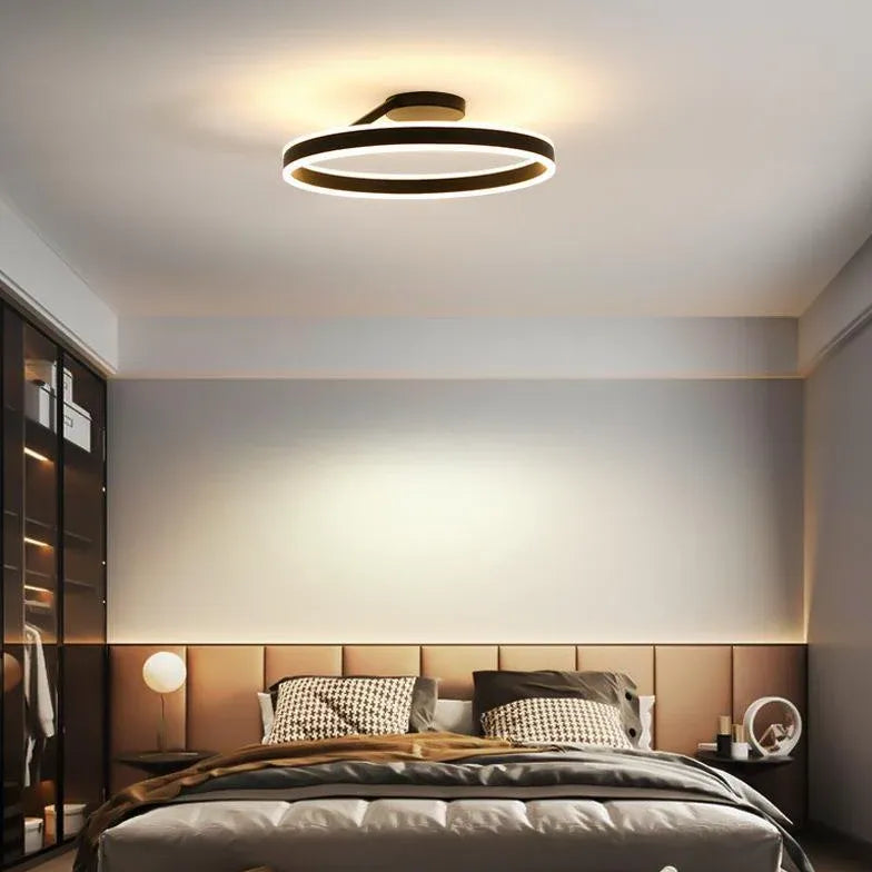 Black Round Minimalist LED Ceiling Light