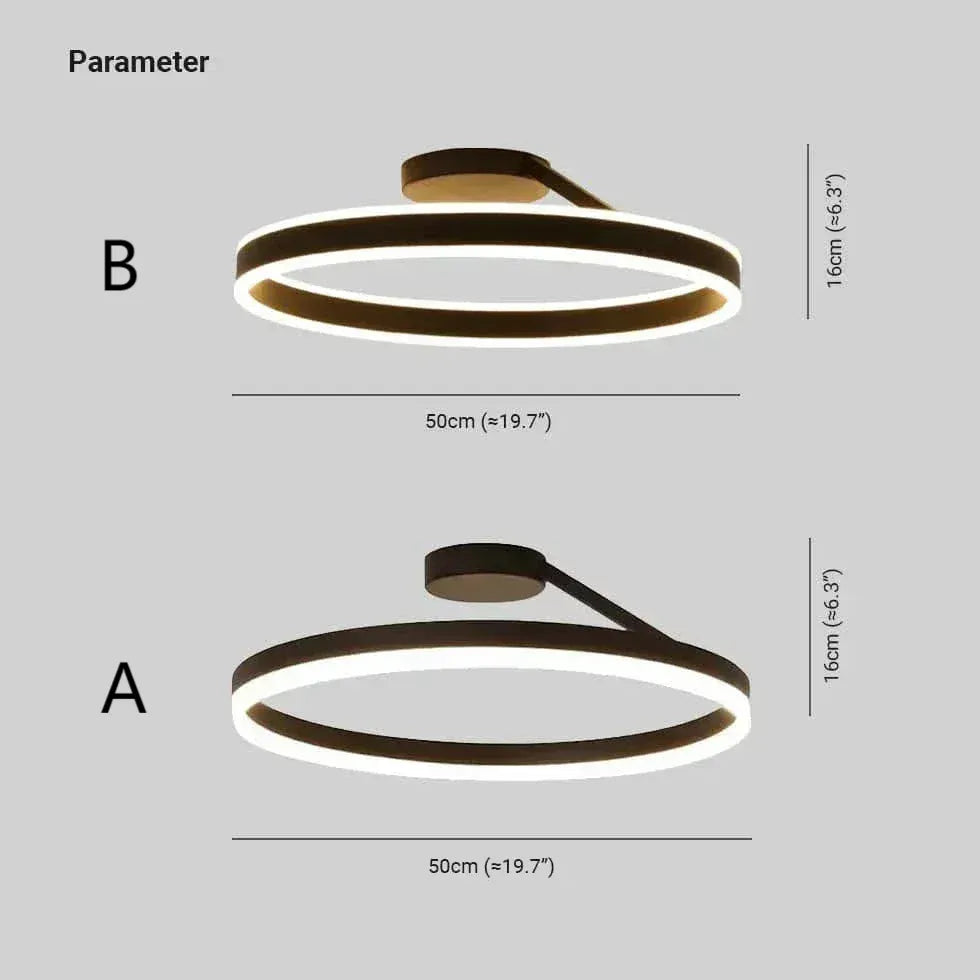 Plafonnier LED Anneau Moderne Dimmable pour Chambre