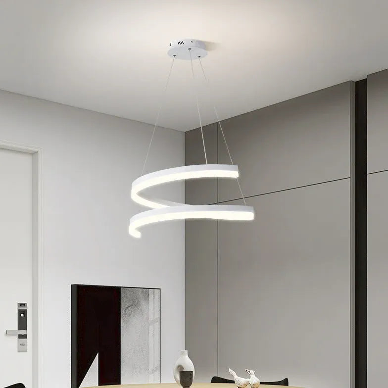 Office white led modern chandelier