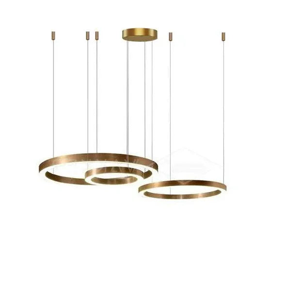 Gold LED Multi-Light Round Design Pendant Light