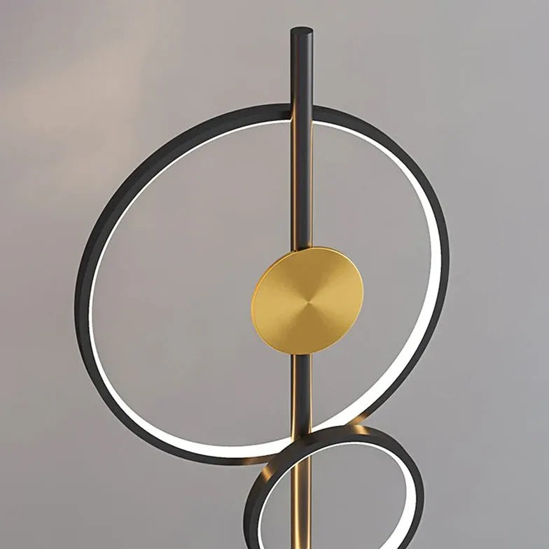 Lampadaire moderne en métal multi-cercle