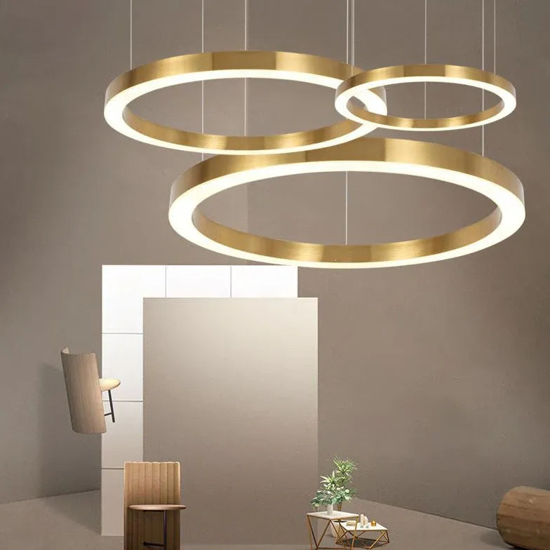 Multi-Ring Gold LED for Pendant Light