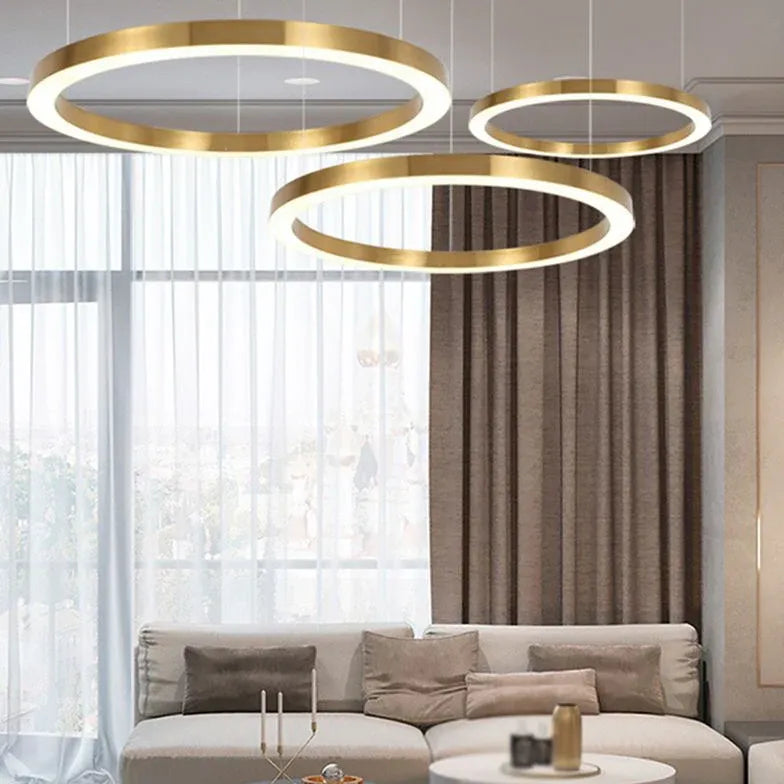 Multi-Ring Gold LED for Pendant Light