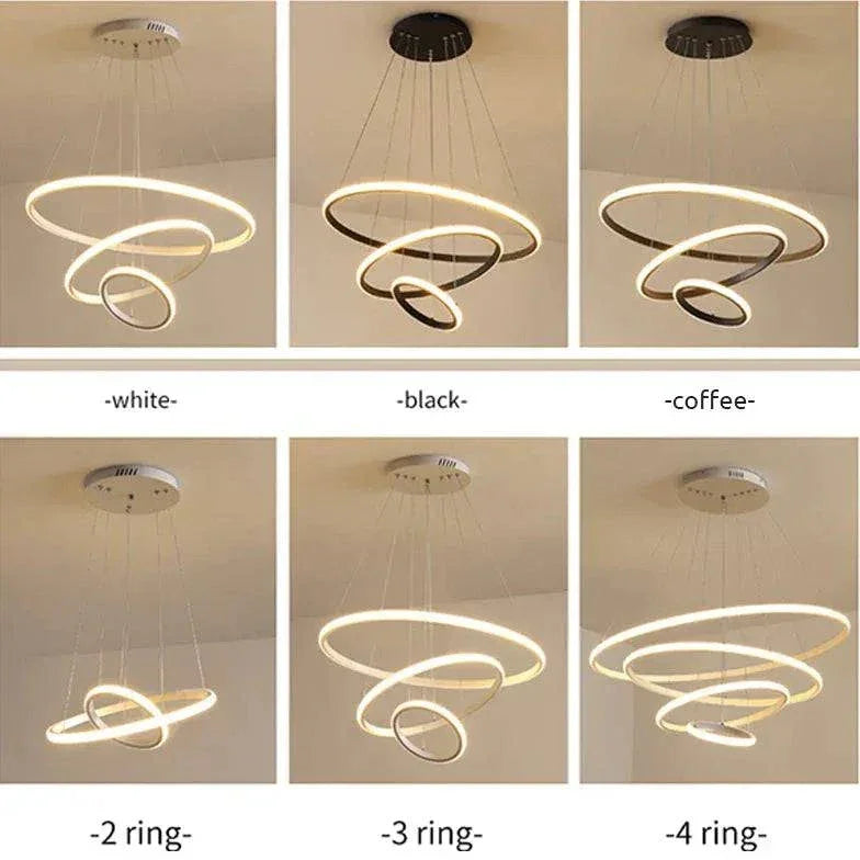 Suspension Led Moderne En Anneau Pour Salon - Clowas.fr