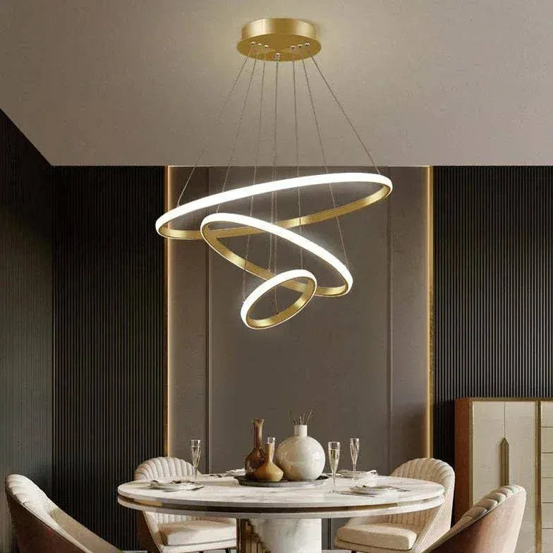 Suspension Led Moderne En Anneau Pour Salon - Clowas.fr
