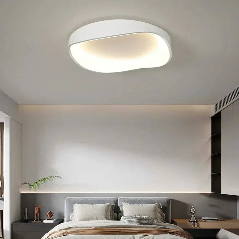 Plafonnier Led Blanc Au Design Rond Et Épuré - Clowas.fr