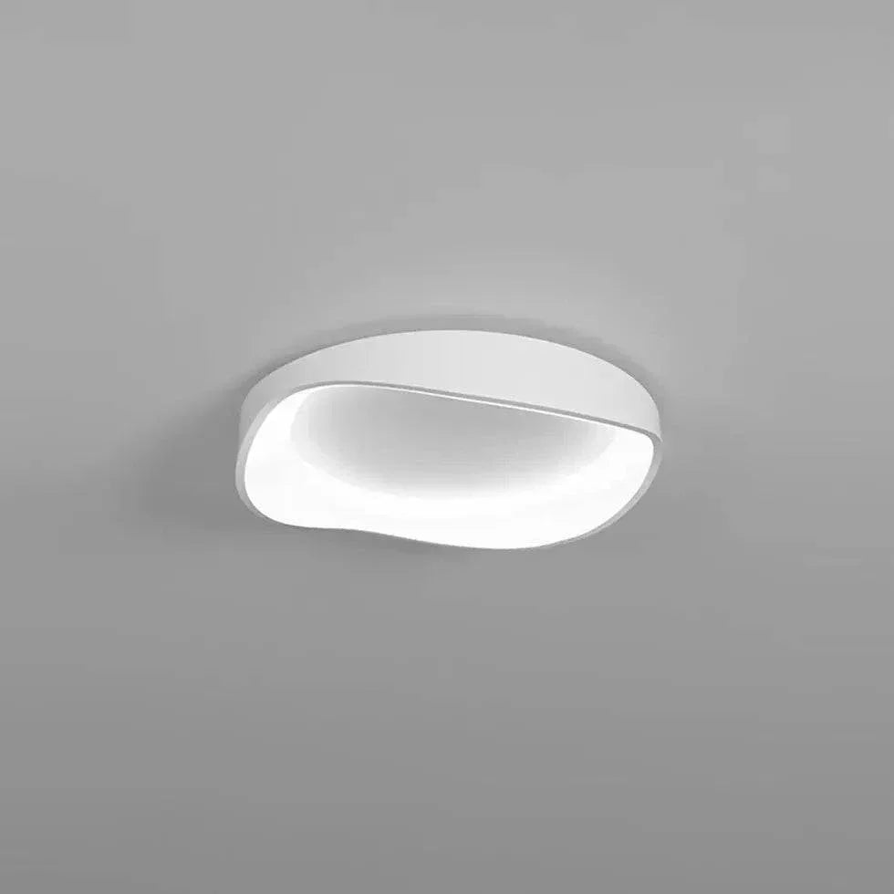 Plafonnier Led Blanc Au Design Rond Et Épuré - Clowas.fr