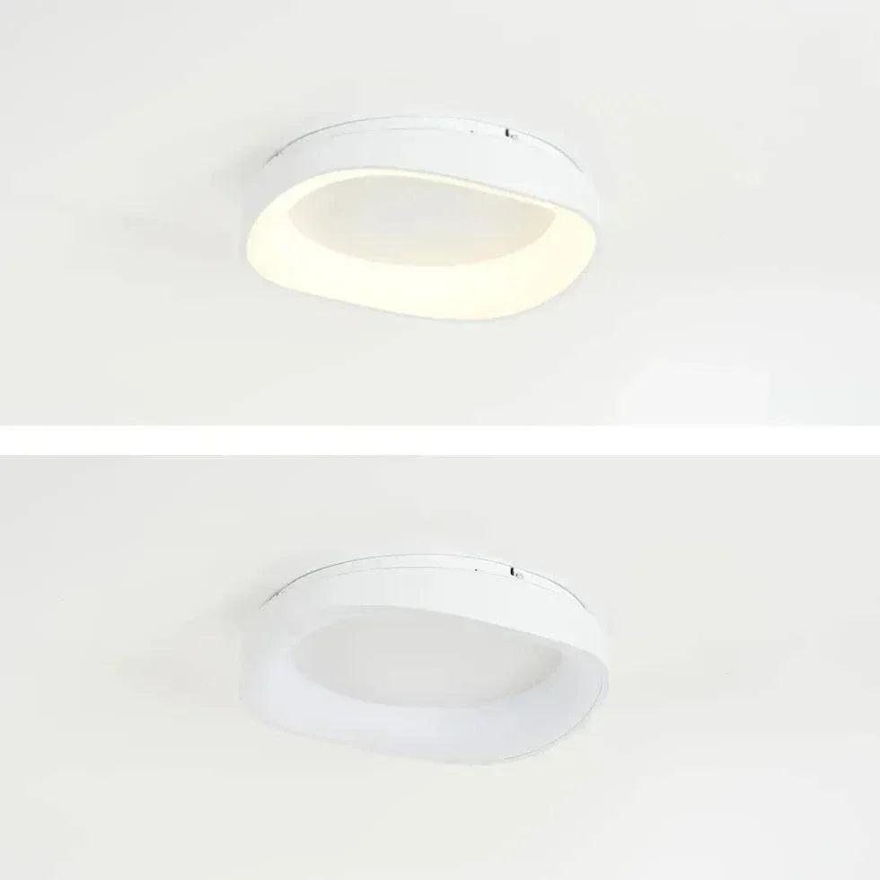 Plafonnier Led Blanc Au Design Rond Et Épuré - Clowas.fr