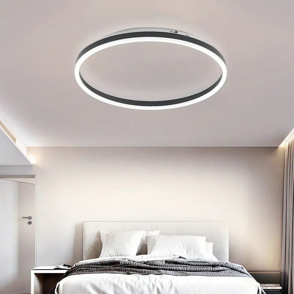 Plafonnier encastré LED rond creux moderne