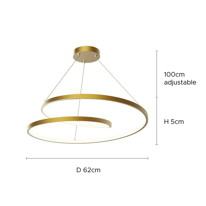 Suspension luminaire en cuivre moderne artistique nordique