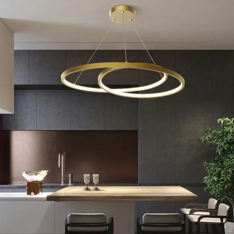 Suspension luminaire en cuivre moderne artistique nordique