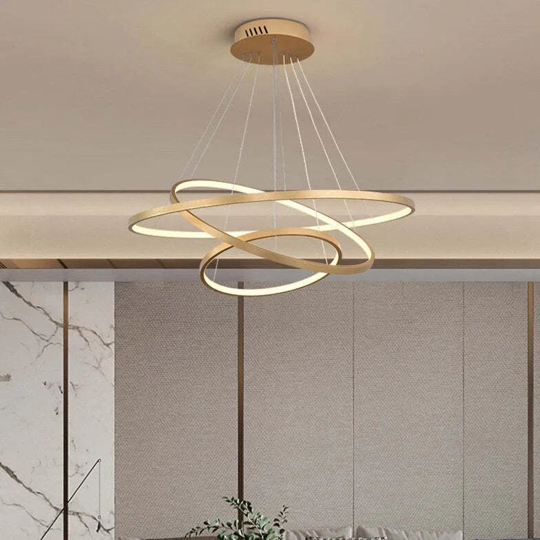 Multi-Layer Ring Design Modern LED Pendant Light