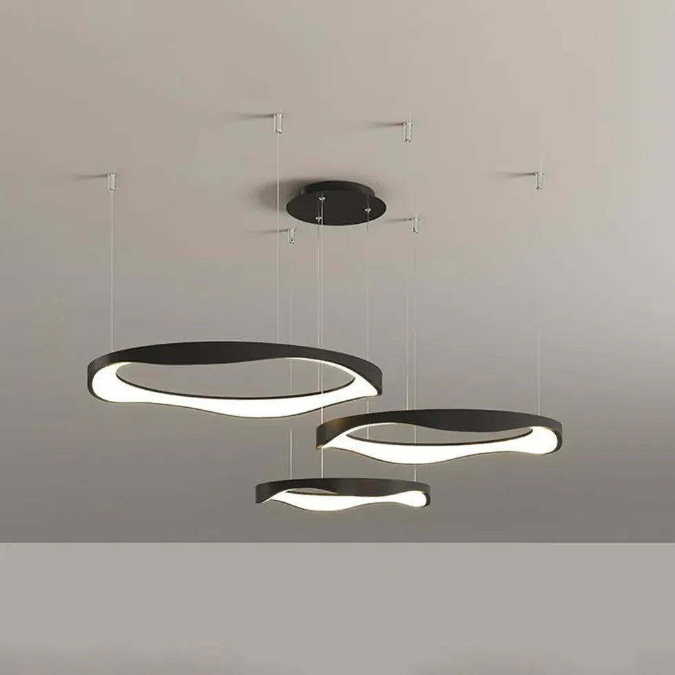 Ring-shaped Metal Acrylic LED Living Room Pendant Light